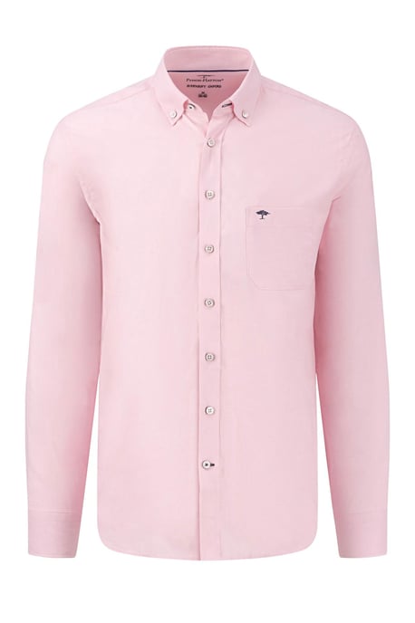 FYNCH-HATTON OXFORD LONG SLEEVE SHIRT PINK - Image 1