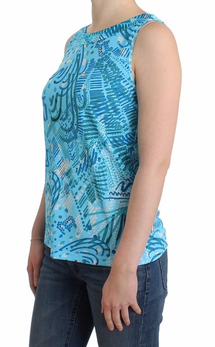 Top sin mangas estampado Galliano Blue - Image 2