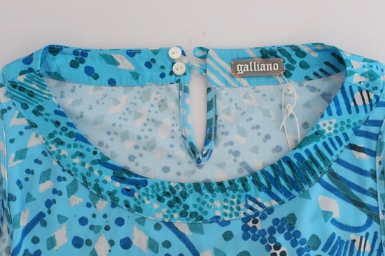 Top sin mangas estampado Galliano Blue - Image 6