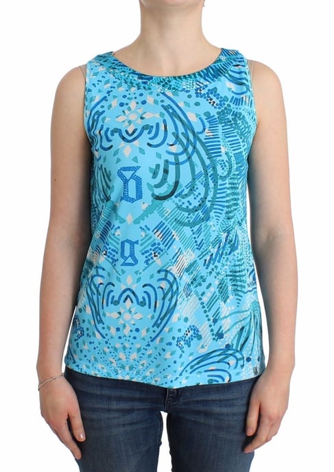 Top sin mangas estampado Galliano Blue - Image 1