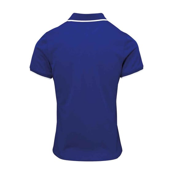 Premier Womens/Ladies Coolchecker Contrast Pique Polo Shirt (Royal Blue/White)