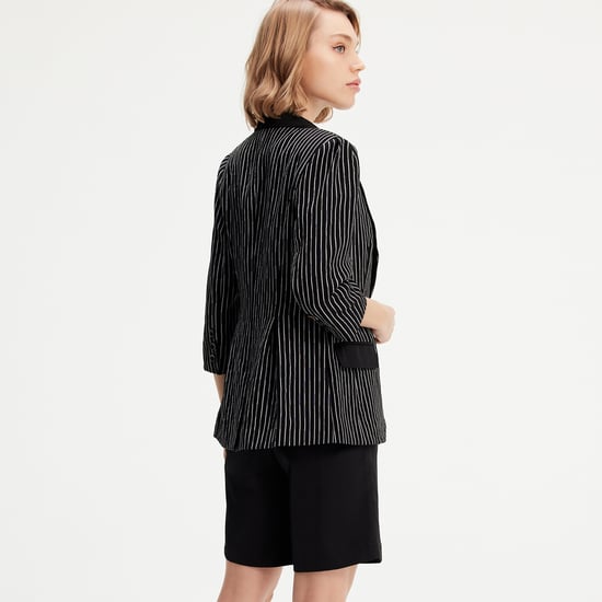Bi-material Striped Jacket - Image 2
