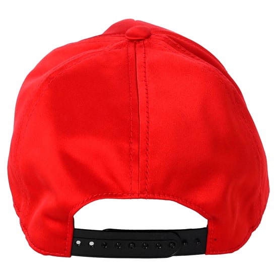 Miu Miu Logo Patch Baseball Cap in Red Canvas - Image 4