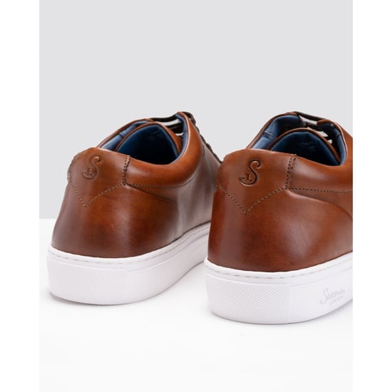 Zapatillas para hombres Oliver Sweeney Hayle de cuero envejecido en color piel - Image 5
