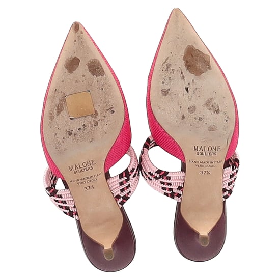 Malone Souliers Woven Maisie Sandals in Pink Raffia - Image 6