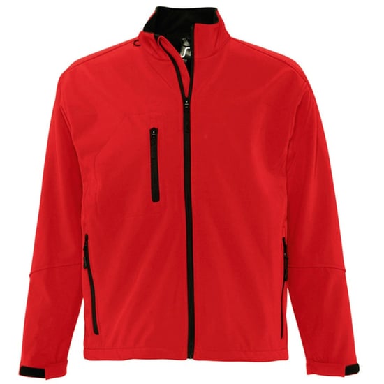 SOLS Mens Relax Soft Shell Jacket (Breathable, Windproof And Water Resistant) (Red) - Image 1