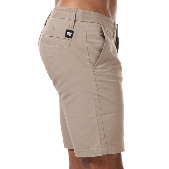 Men's Weekend Offender Dillenger Cotton Twill Chino Shorts in Stone - Image 4