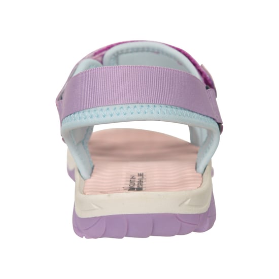 Mountain Warehouse Childrens/Kids Tonal Stripe 3 Touch Fastening Strap Sandals (Purple) - Image 2