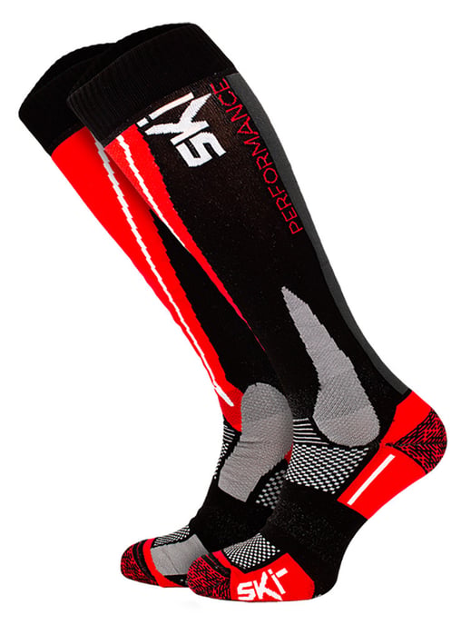 Calcetines Técnicos de Esquí | COMODO | Calcetines de snowboard hasta la rodilla de alto rendimiento | Hombre y Mujer - Rojo - Image 1