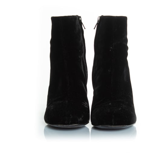 velvet ankle boots in black - Image 4