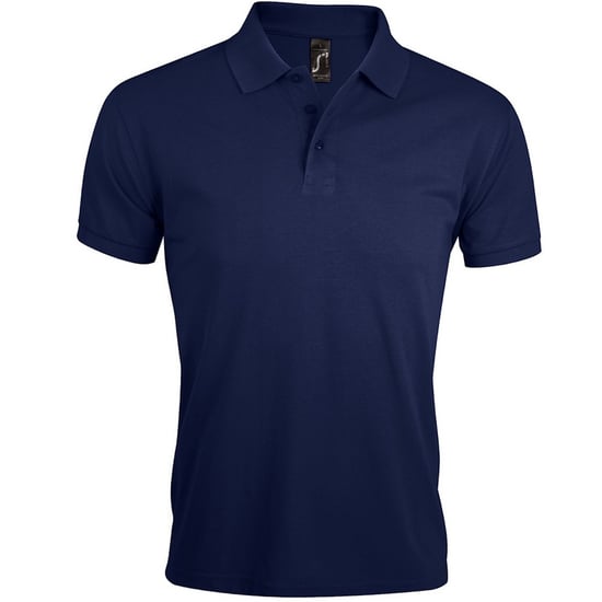 SOLs Mens Prime Pique Plain Short Sleeve Polo Shirt (French Navy) - Image 1