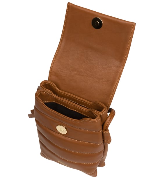 'Lilian' Oak Nappa Leather Cross Body Phone Bag