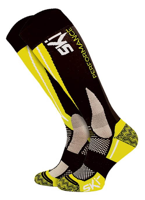 Calcetines Técnicos de Esquí | COMODO | Calcetines de Snowboard hasta la rodilla | Hombre y Mujer - Amarillo - Image 1