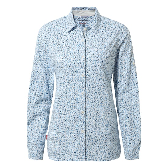 Craghoppers Womens/Ladies Fara Long-Sleeved Shirt (Mediterranean Blue) - Image 1