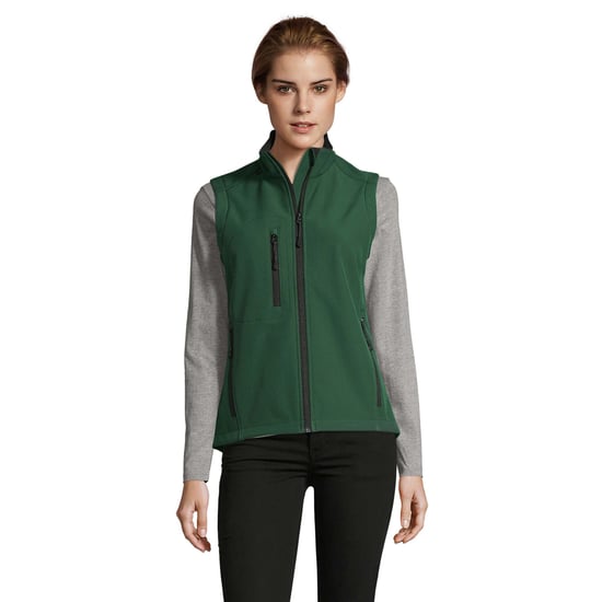 SOLS Womens/Ladies Rallye Softshell Sleeveless Gilet (Bottle Green) - Image 1