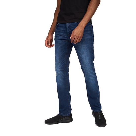 Crosshatch Mens Svelte Stretch Jeans (Dark Wash) - Image 1