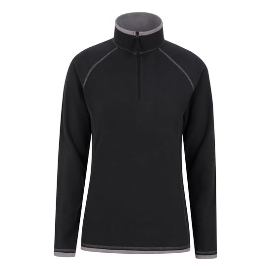 Mountain Warehouse Womens/Ladies Montana Half Zip Fleece Top (Black) - Image 1