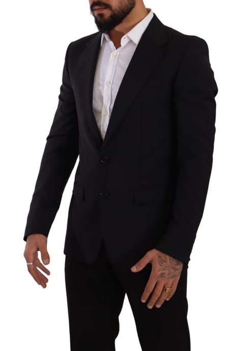 Blazer MARTINI Negro Slim Fit de Hombre con 2 Botones de Dolce & Gabbana - Image 6