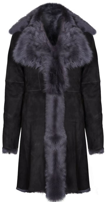 Womens Toscana Sheepskin Suede Trench Coat-Tbilisi