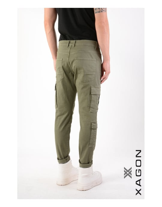 Xagon Pantalones Cargo del hombre verde - Image 4