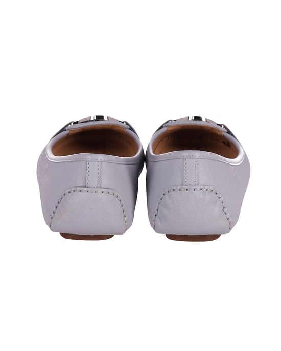 Michael Kors Fulton Moccasin Flats in Pastel Blue Leather - Image 4