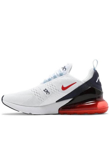 Zapatillas Nike Air Max 270, Blanco/Rojo Chile-Marino Noche - Image 3