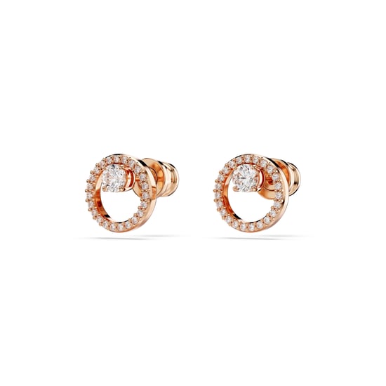 Swarovski 'Dextera' Women's Gold Plated Metal Stud Earrings - Rose 5692263 - Image 3