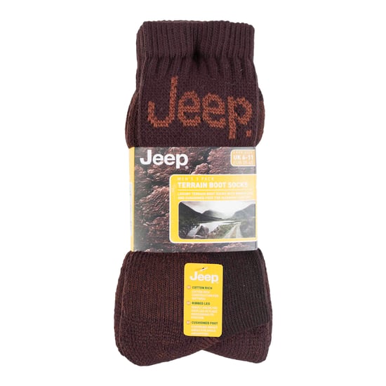 Hombres 3 Pares Jeep Terreno Suela Acolchada Caminata Senderismo Trabajo Calcetines - Image 2