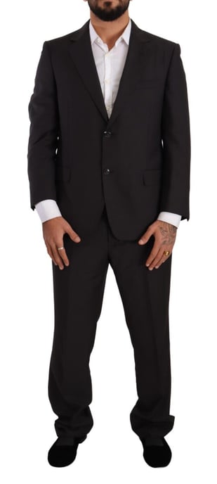 Traje Formal de Hombre de Una Sola Botonadura en Gris Oscuro Domenico Tagliente - Image 1