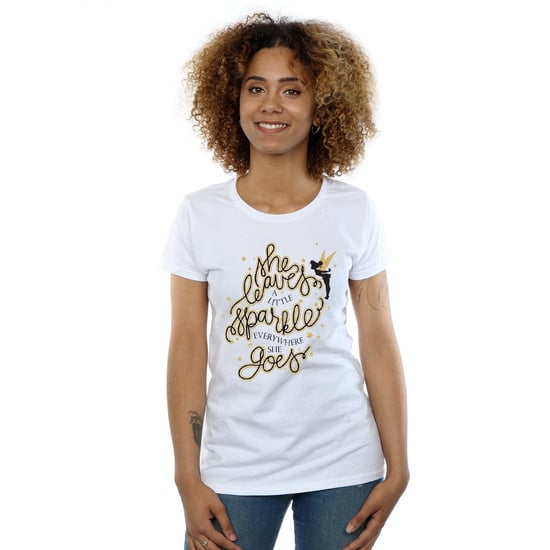 Disney Womens/Ladies Tinkerbell Stars Cotton T-Shirt (White)