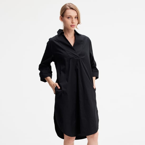 Minimalist cotton shirt dress - Image 2