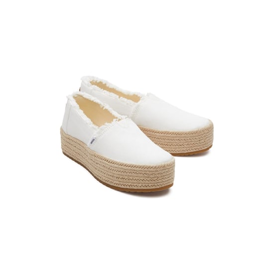 TOMS Valencia 100% Cotton Women's White Espadrilles - Image 1