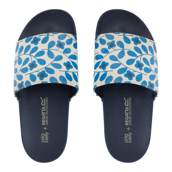 Regatta Womens/Ladies Orla Kiely Jasmine Flower Sliders (Blue) - Image 4