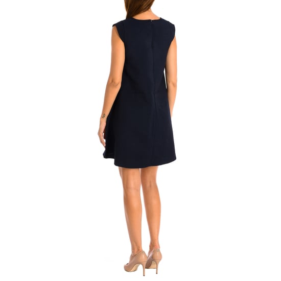Short flared sleeve and round neck dress 9064 women