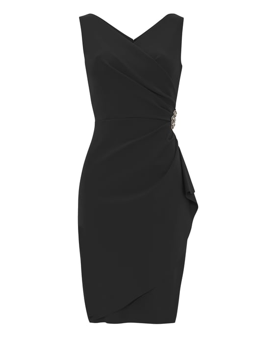 Sherry Wrap Dress With Beaded Embellishment