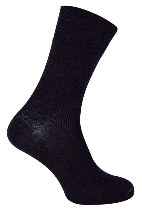 3 Pares Multipack Calcetines Diabéticos de Lana para Hombre para Piernas Hinchadas | Dr.Socks | Calcetines de Lana Merino sin costuras en Negro - Negro - Image 1