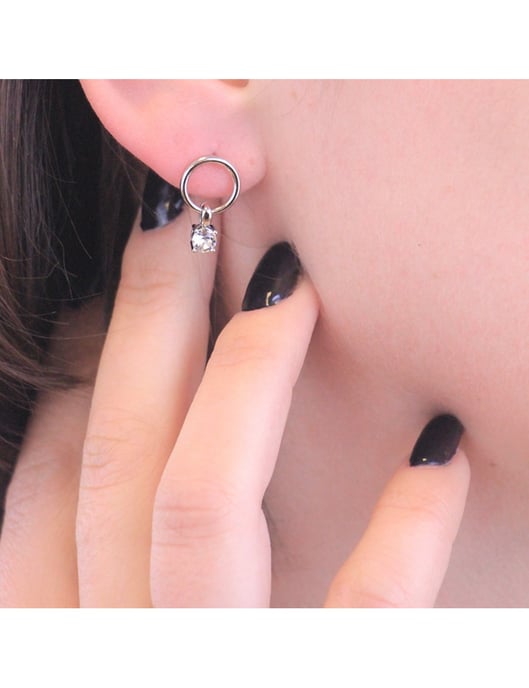 Pendientes Octavia - Plata y Cristal - Image 2