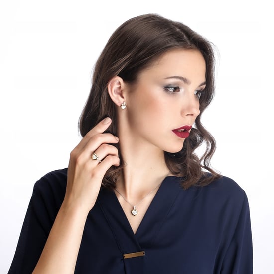 Orphelia 'Debby' Women's 925 Sterling Silver Chain with Pendant - Silver/Gold ZH-7289/G