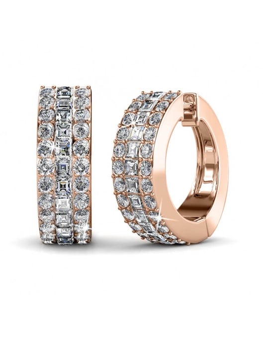 Pendientes Olena - Oro rosa y Cristal - Image 1