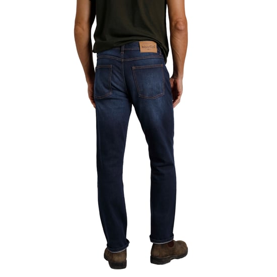 Weird Fish Mens Edward Denim Stretch Straight Jeans (Dark Denim) - Image 2