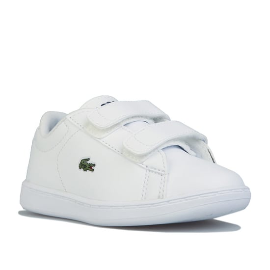 Boy's Lacoste Infant Carnaby Evo Trainers in White Navy - Image 2