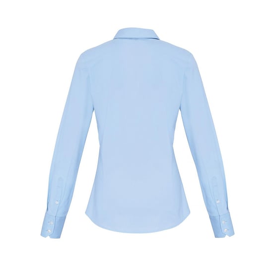 Premier Womens/Ladies Poplin Stretch Long-Sleeved Shirt (Black) - Image 3