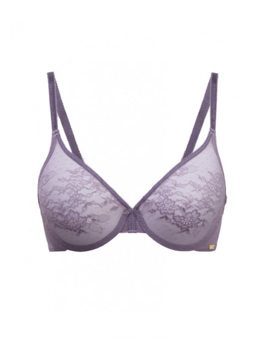 Glossies Lace Sheer Bra Heron
