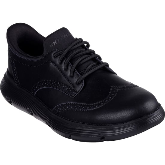 Skechers Garza Sully Leather Men's Black Lace-Up Shoes - Image 1