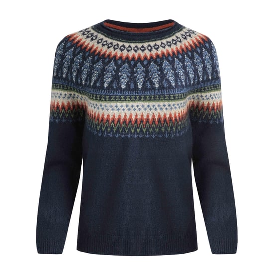 Weird Fish Womens/Ladies Lowell Fair Isle Eco Friendly Jumper (Navy) - Image 1