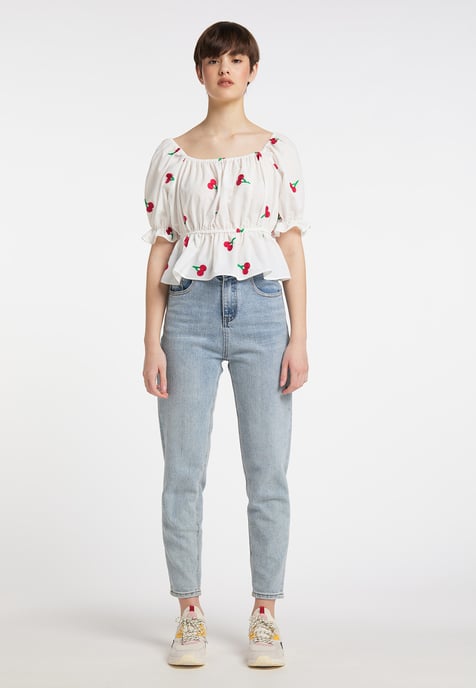 myMo embroidered cropped blouse osha - Image 4