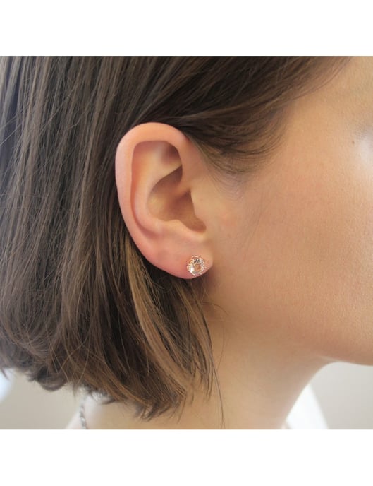 Pendientes Lily - Oro rosa y Cristal - Image 2
