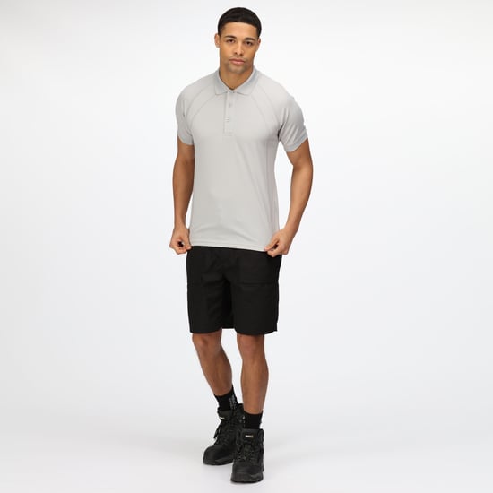 Regatta Hardwear Mens Coolweave Short Sleeve Polo Shirt (Silver Grey) - Image 4