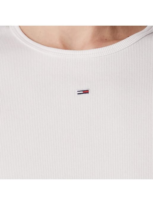 Camiseta Tommy Jeans Essential Cotelé para mujer - Image 3