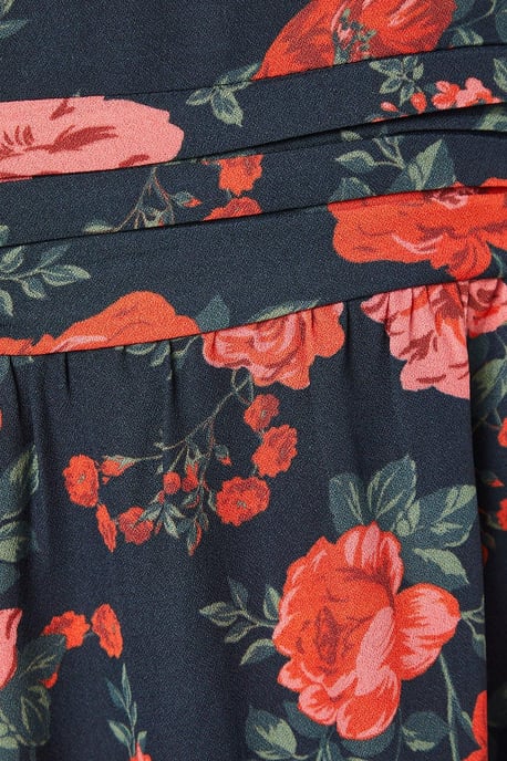 Floral Ruffle Hem Mini Dress - Image 5